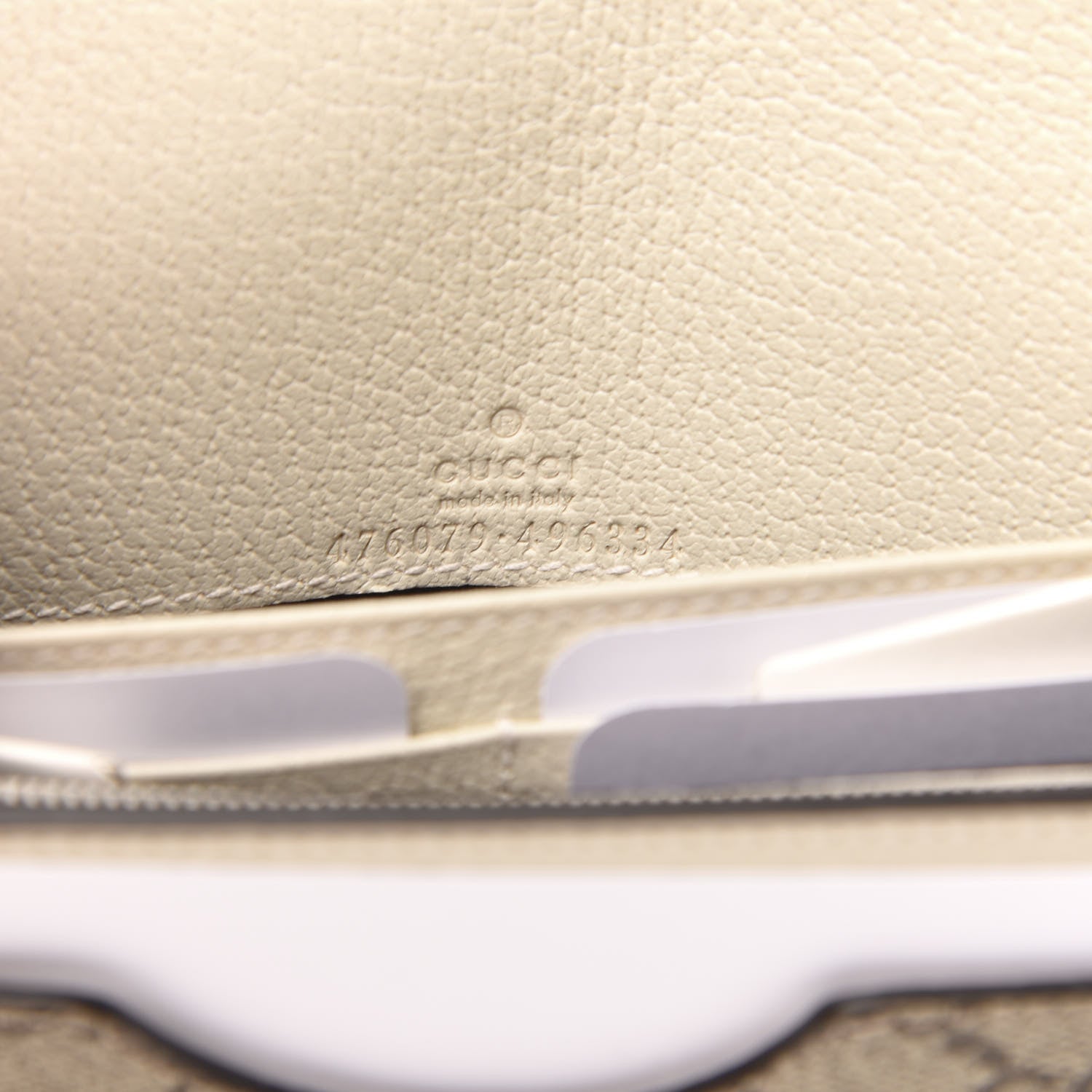 Gucci GG Supreme Monogram Web Queen Margaret Chain Wallet White 6 of 10