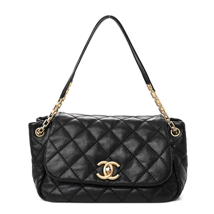 Chanel Calfskin Quilted Retro Chain Flap Black 1 of 12