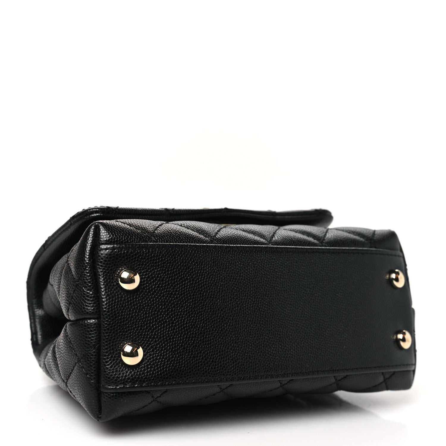 Chanel Caviar Lizard Embossed Quilted Extra Mini Coco Handle Flap Black 4 of 11