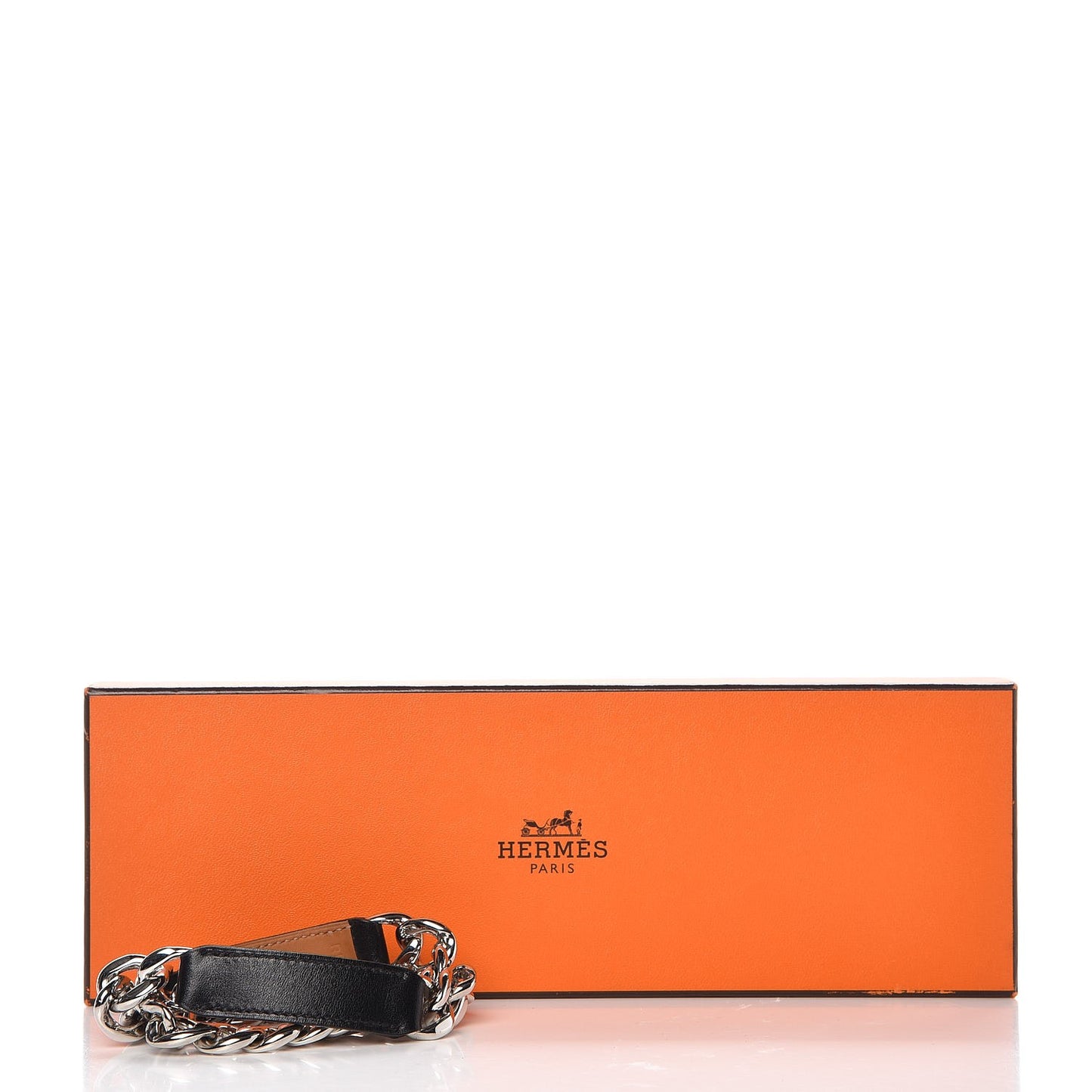 Box Palladium Mens Double Tour Chain L Bracelet Black