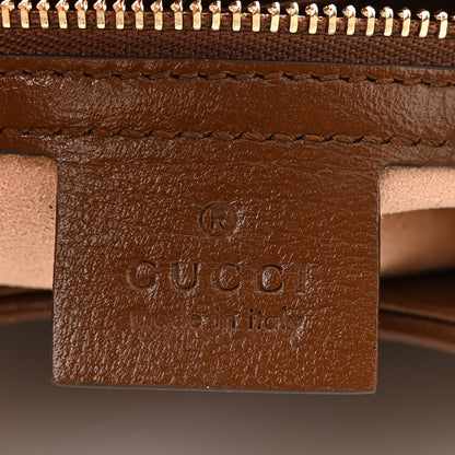 Gucci GG Supreme Monogram Azalea Calfskin Web Medium Jackie 1961 Hobo Beige Ebony Brown Sugar 6 of 11