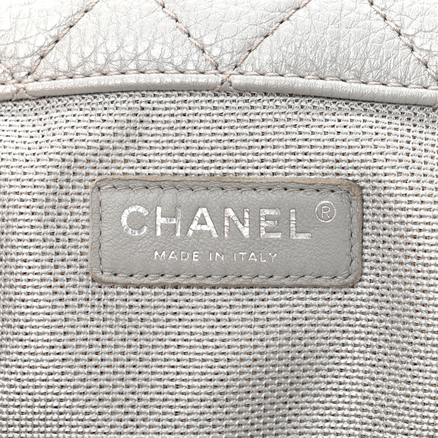Chanel Metallic Calfskin Quilted XXL Travel Flap Bag Silver 6 of 10