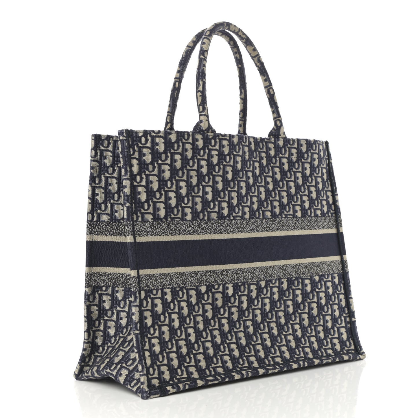 Oblique Large Book Tote Blue Multicolor