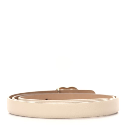 Chanel Lambskin CC Logo Skinny Belt 80 32 Ivory 2 of 6