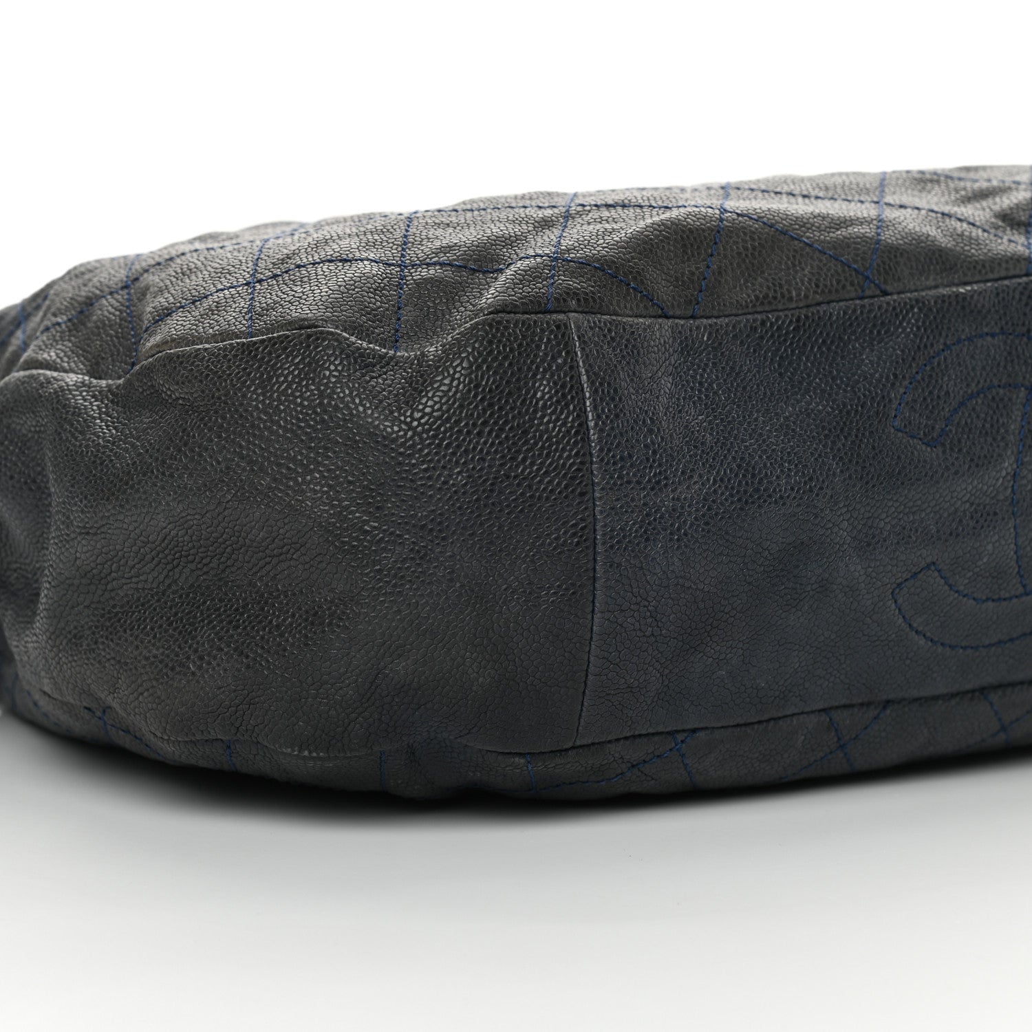 Chanel Caviar Quilted Simply CC Hobo Dark Blue 9 of 16