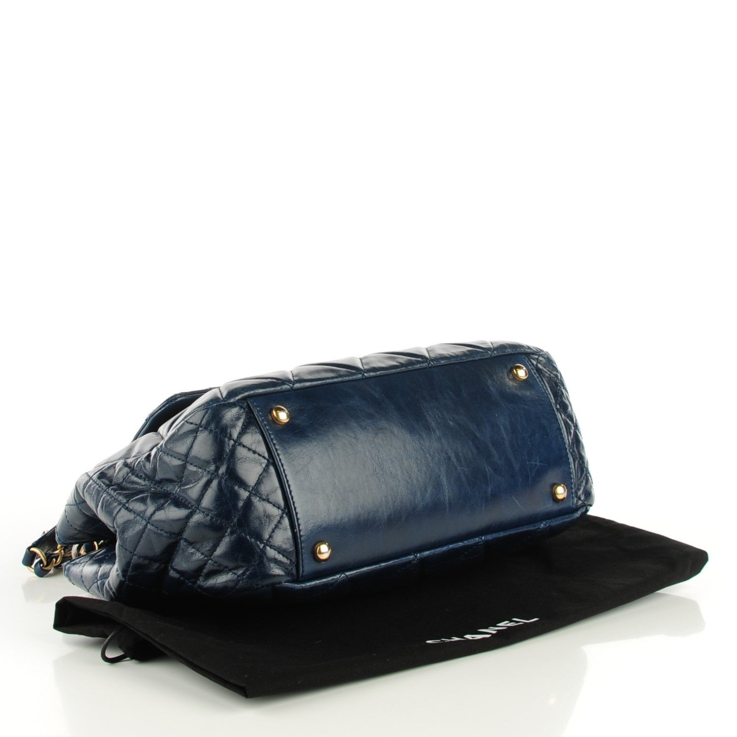 Chanel Aged Calfskin Quilted Small Daily Walk Flap Navy 4 of 7