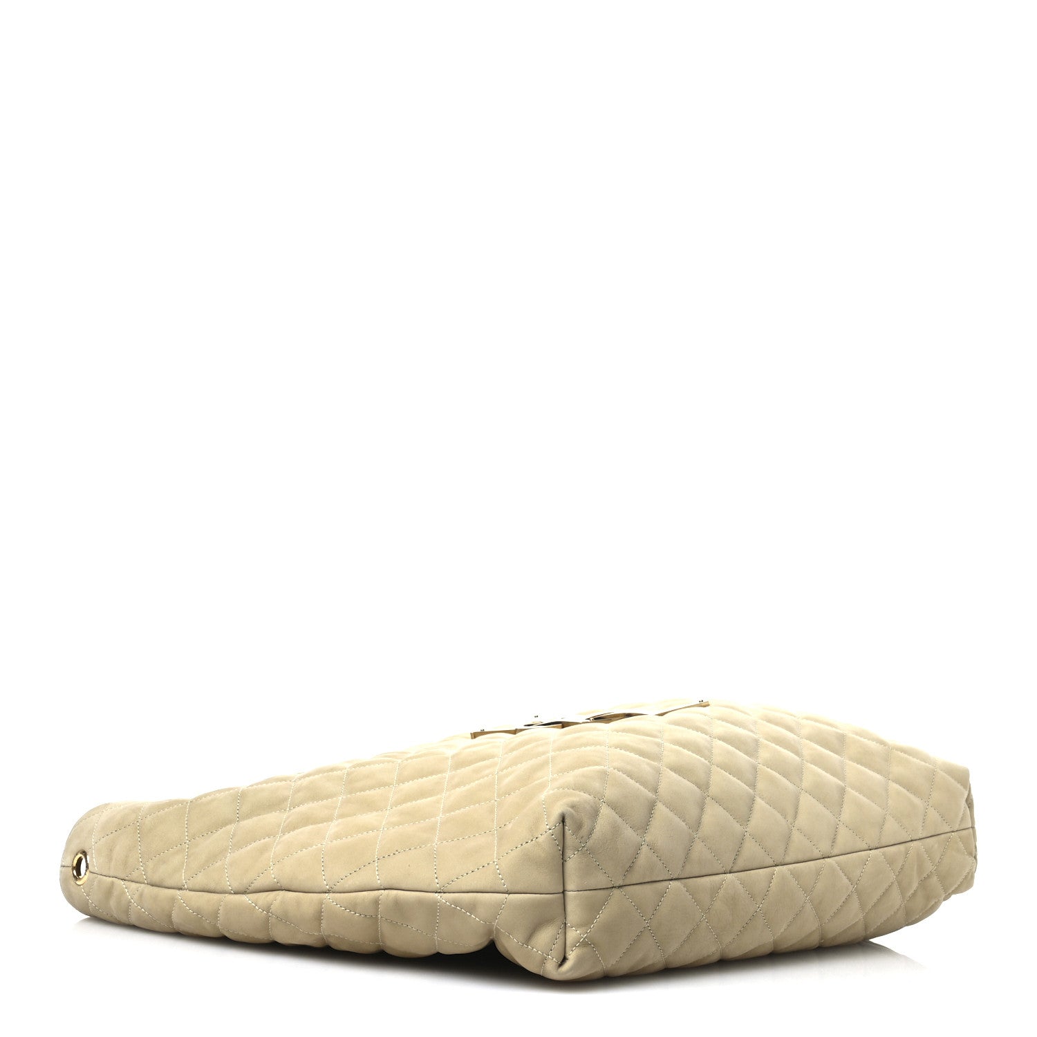 Saint Laurent Nubuck Suede Quilted Maxi Icare Shopping Tote Beige 5 of 11