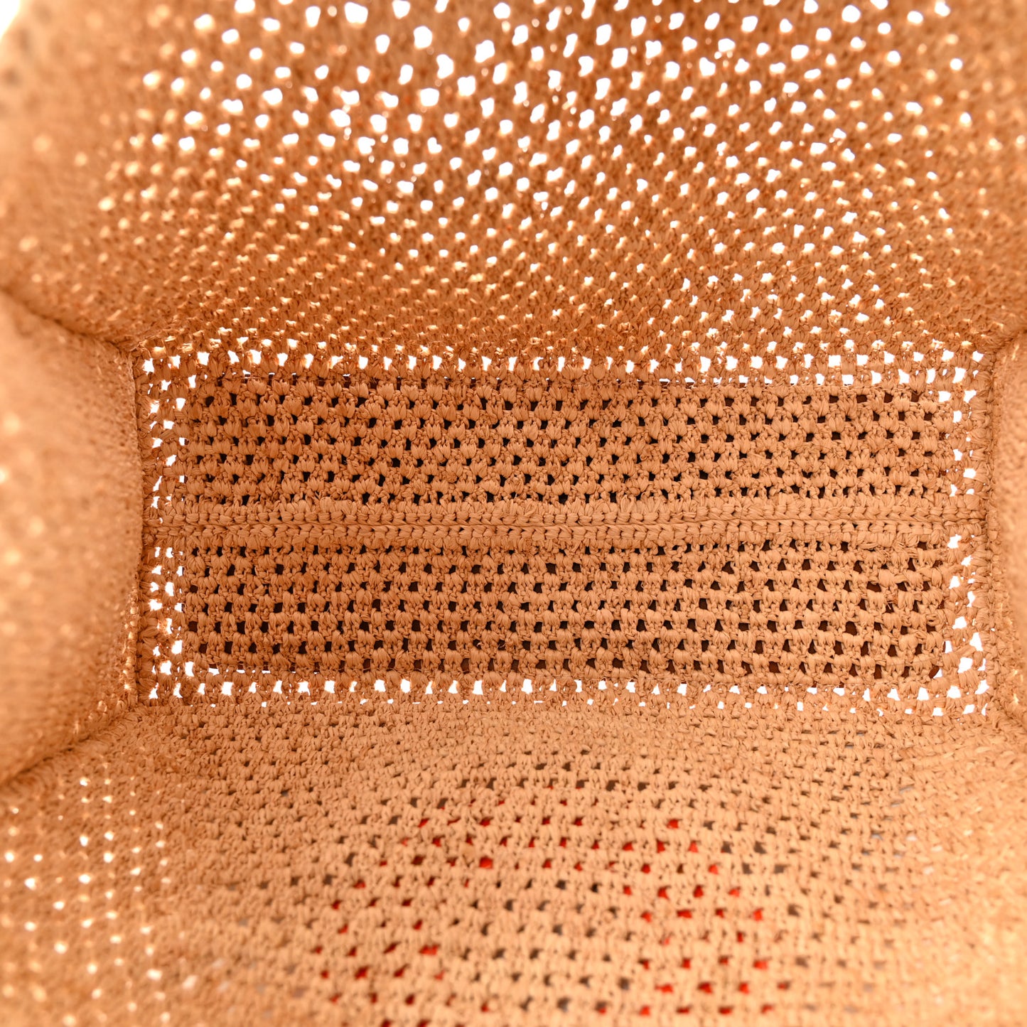 Raffia Calfskin Saint Tropez OnTheGo MM Natural Orange