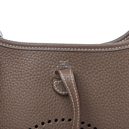 Hermes Taurillon Clemence Amazone Evelyne TPM Etoupe Bleu Indigo 6 of 11