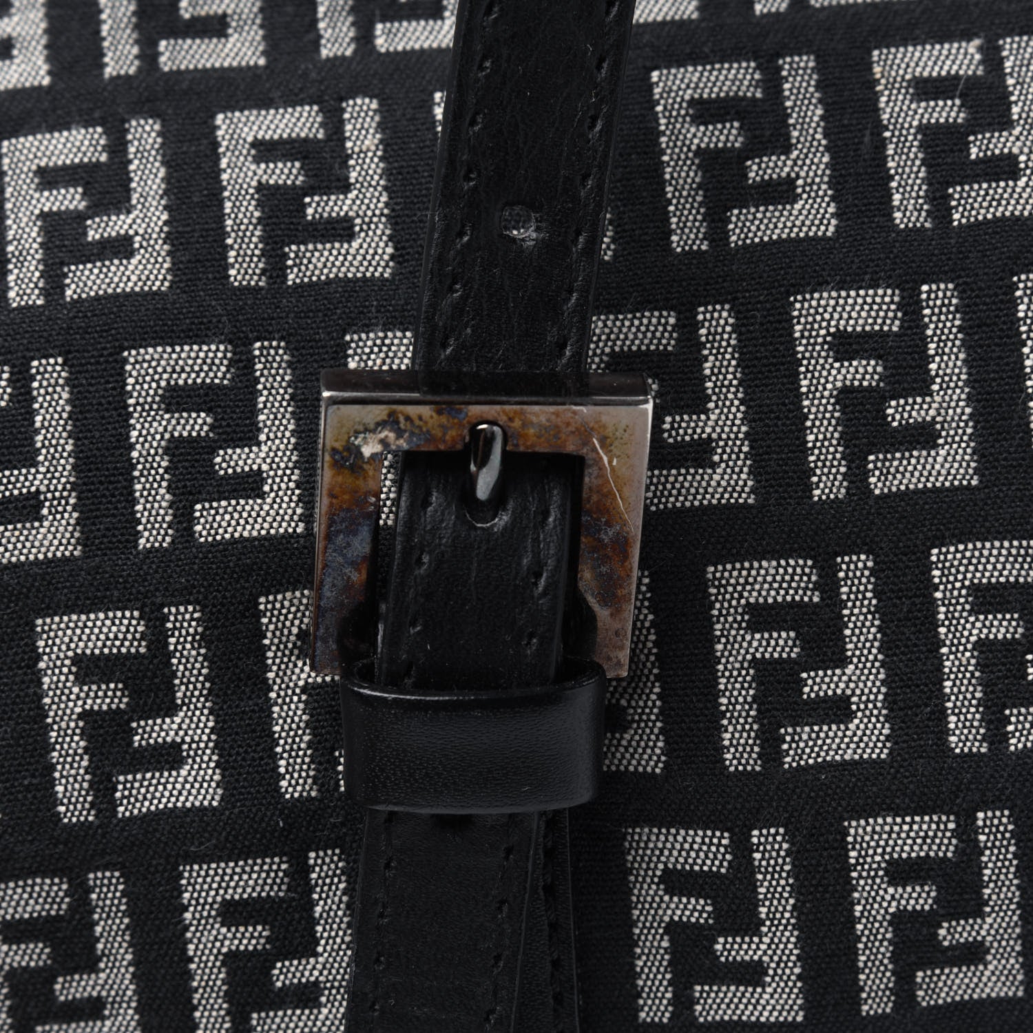 Fendi Zucchino Shoulder Bag Black 23 of 27