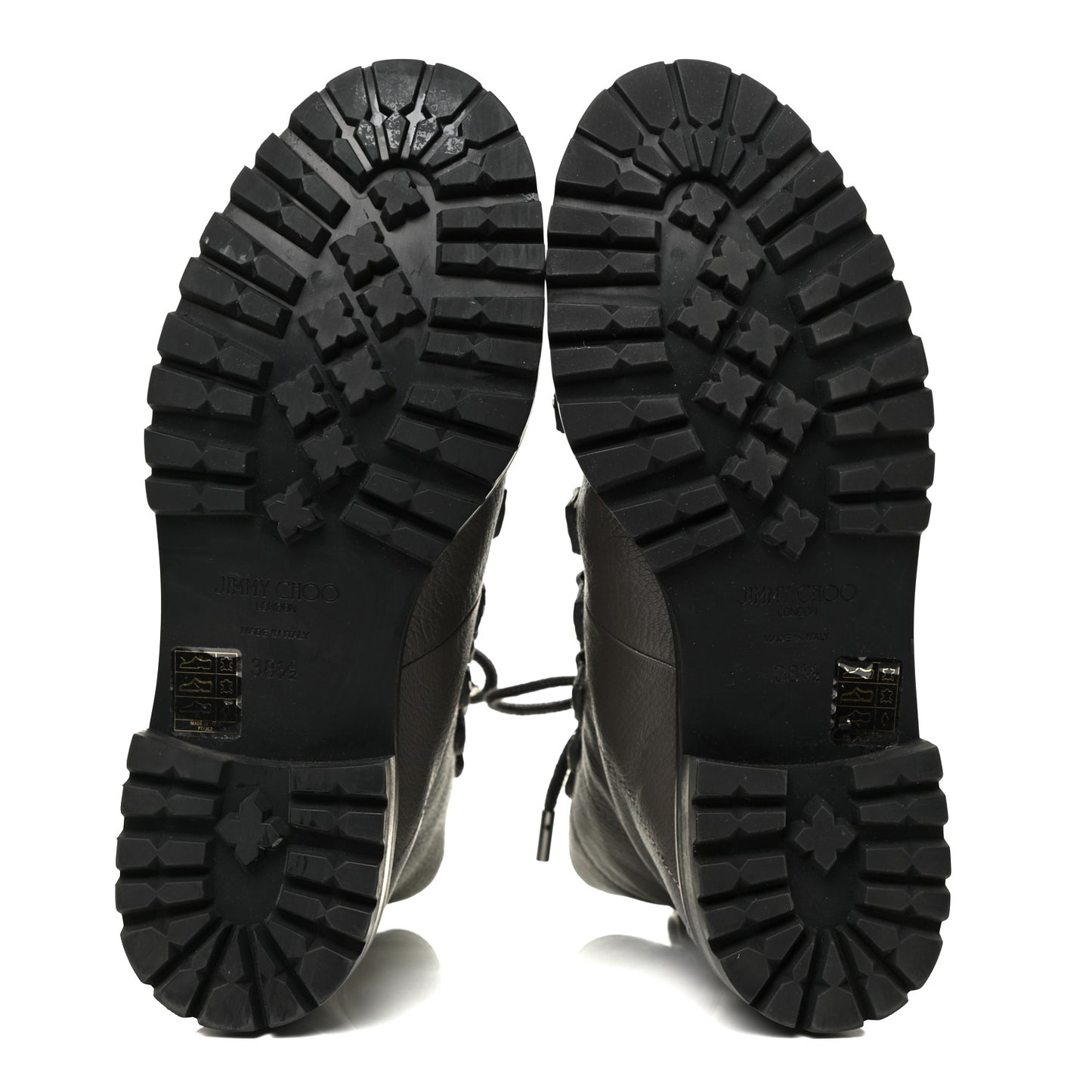 Grainy Calfskin Shearling Hillary Flat Boots 38.5 Dark Grey