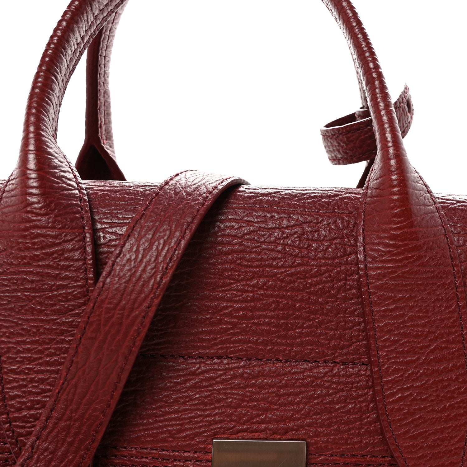 3.1 Phillip Lim Textured Calfskin Medium Pashli Satchel Burgundy 7 of 9