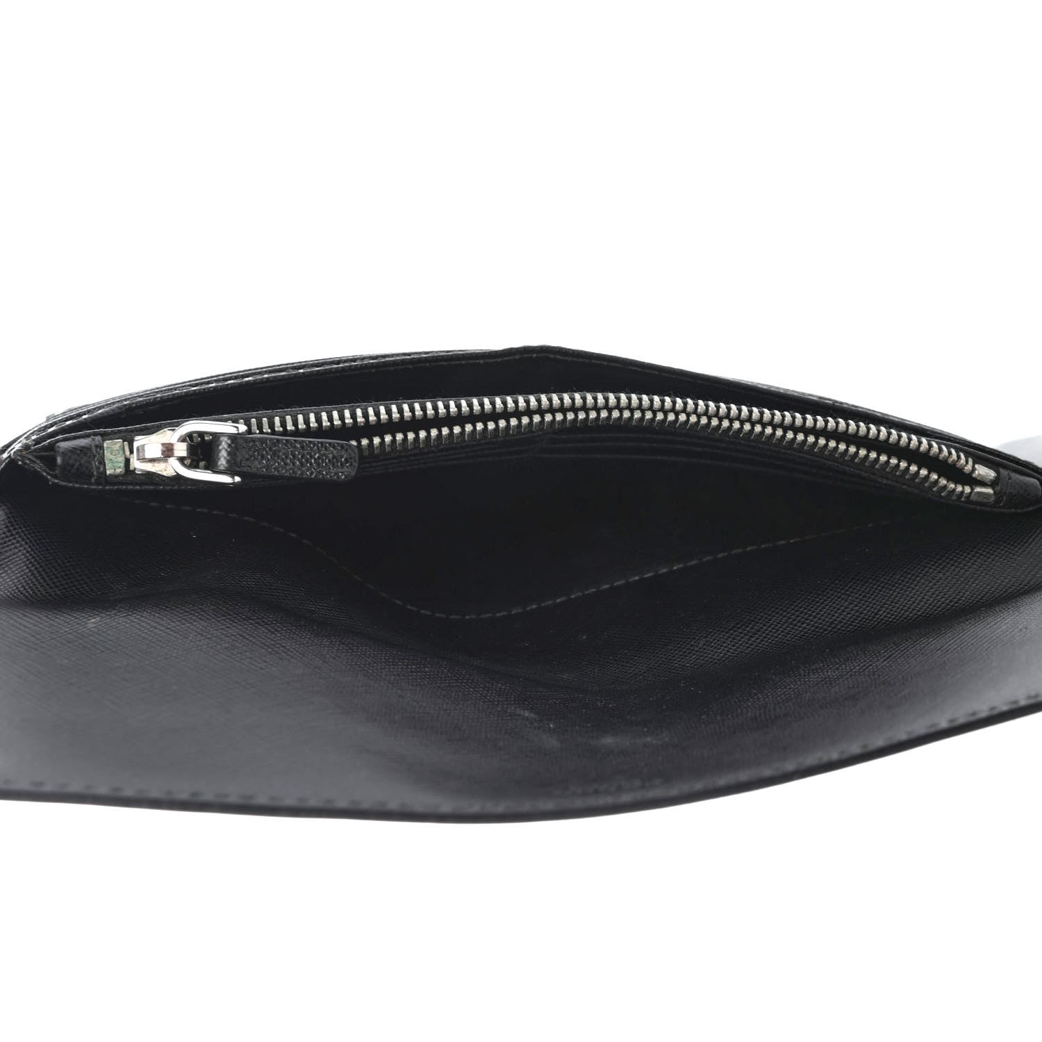 Prada Saffiano Continental Flap Wallet Black 4 of 4