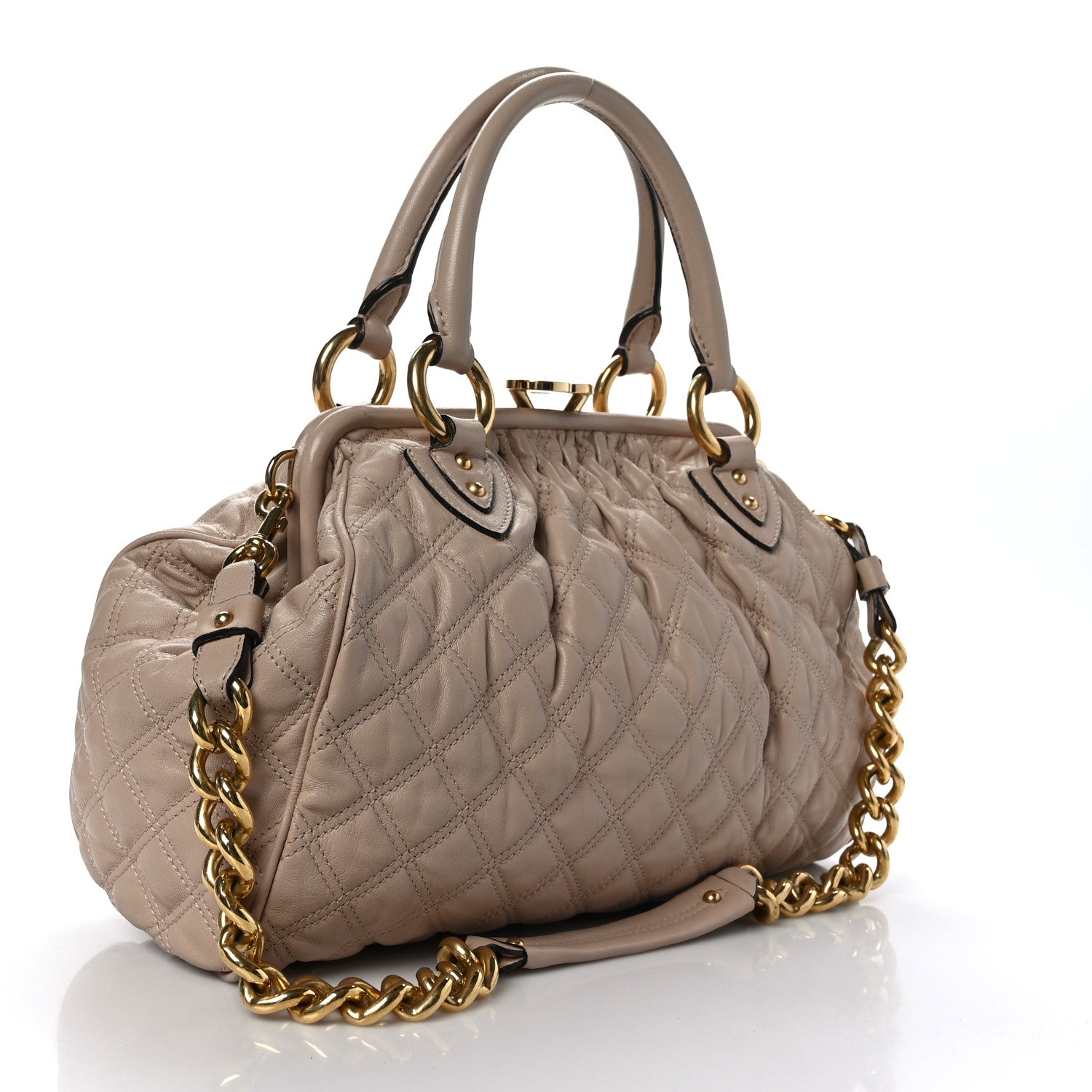 Marc Jacobs Calfskin Quilted Stam Beige 3 of 9
