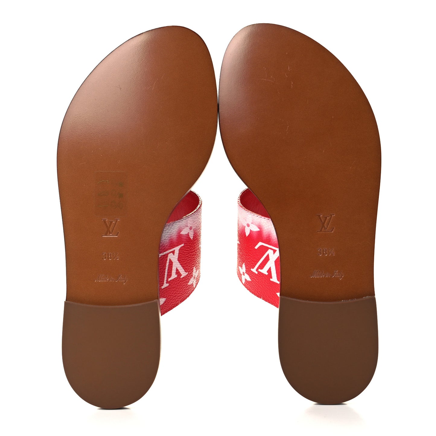 Monogram Escale Palma Sandals 38.5 Rouge