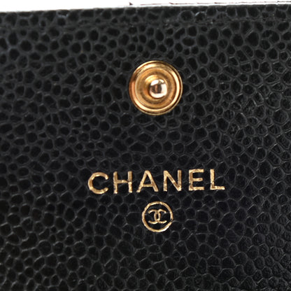 Chanel Caviar Quilted Flap Card Holder Black 7 of 8