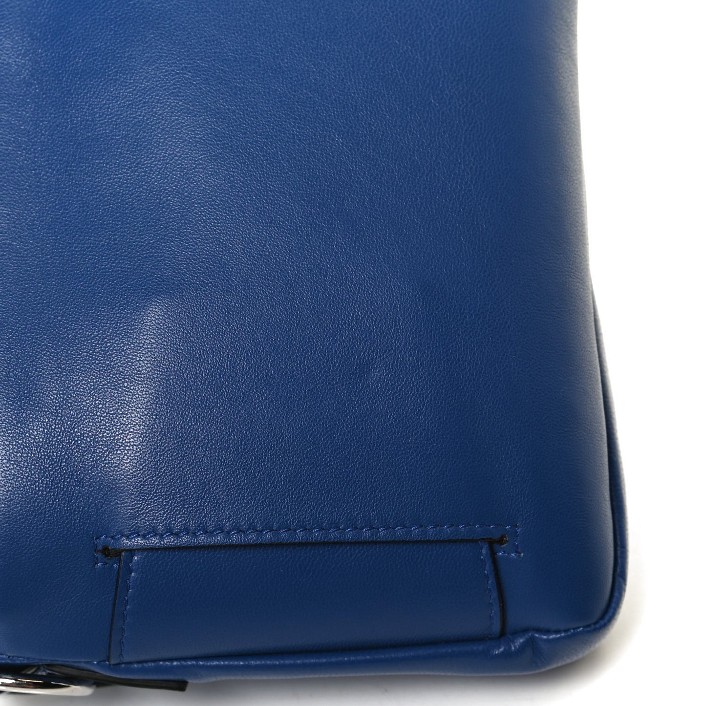 Nappa FF 1974 Embossed Belt Baguette Bag Blue Neon