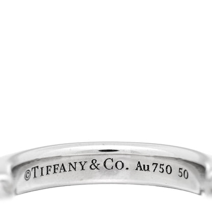 Tiffany 18K White Gold Lock Ring 44 3 4 of 4