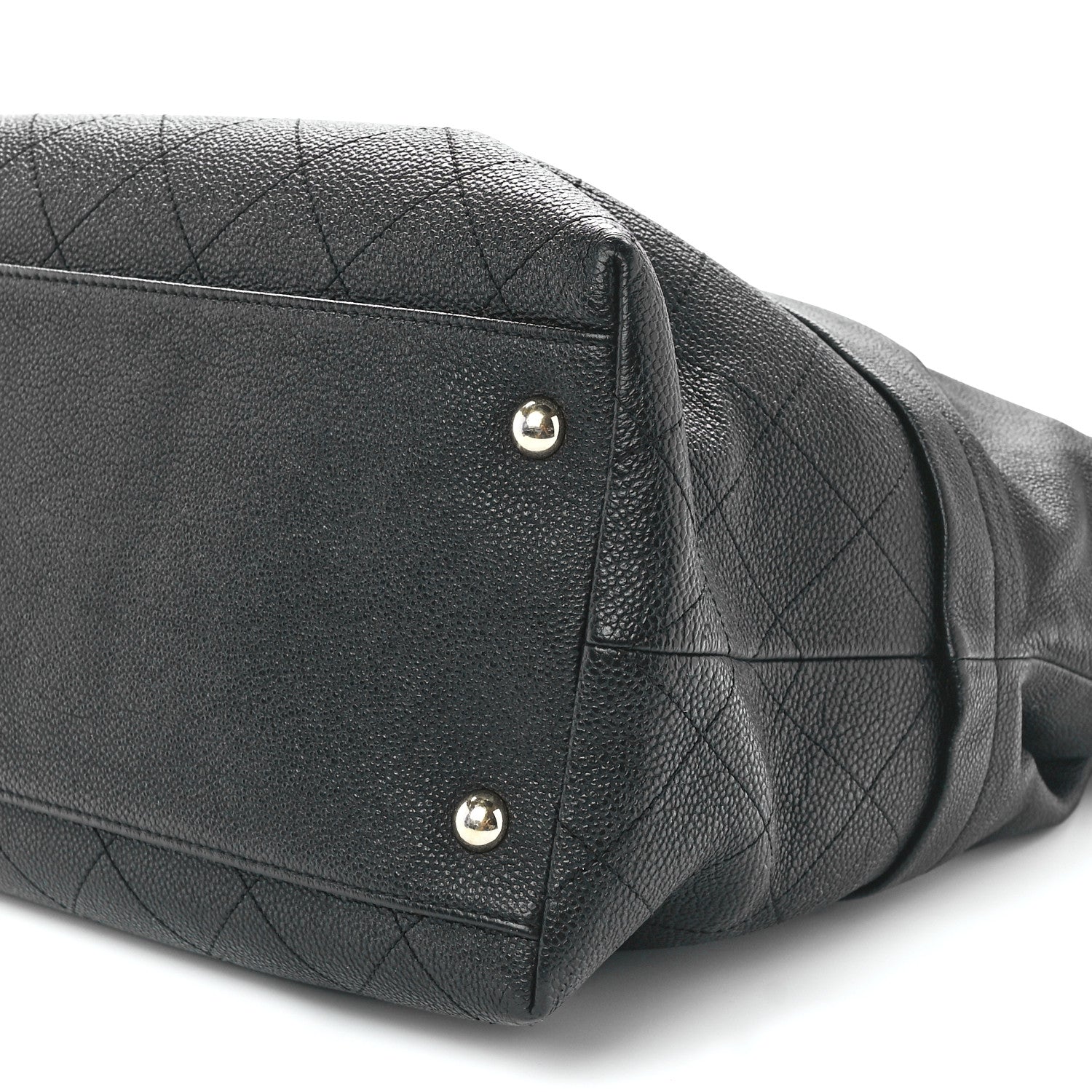 Chanel Crumpled Grained Calfskin Zip and Carry Shopping Tote Black 11 of 11