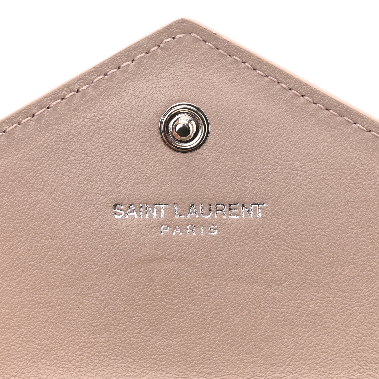 Calfskin Crocodile Embossed Small Monogram Envelope Wallet Rose Antic