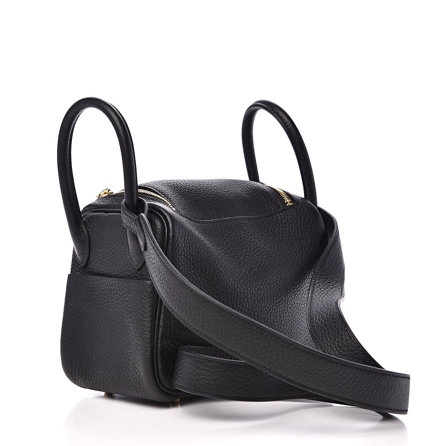 Hermes Taurillon Clemence Mini Lindy 20 Black 2 of 7