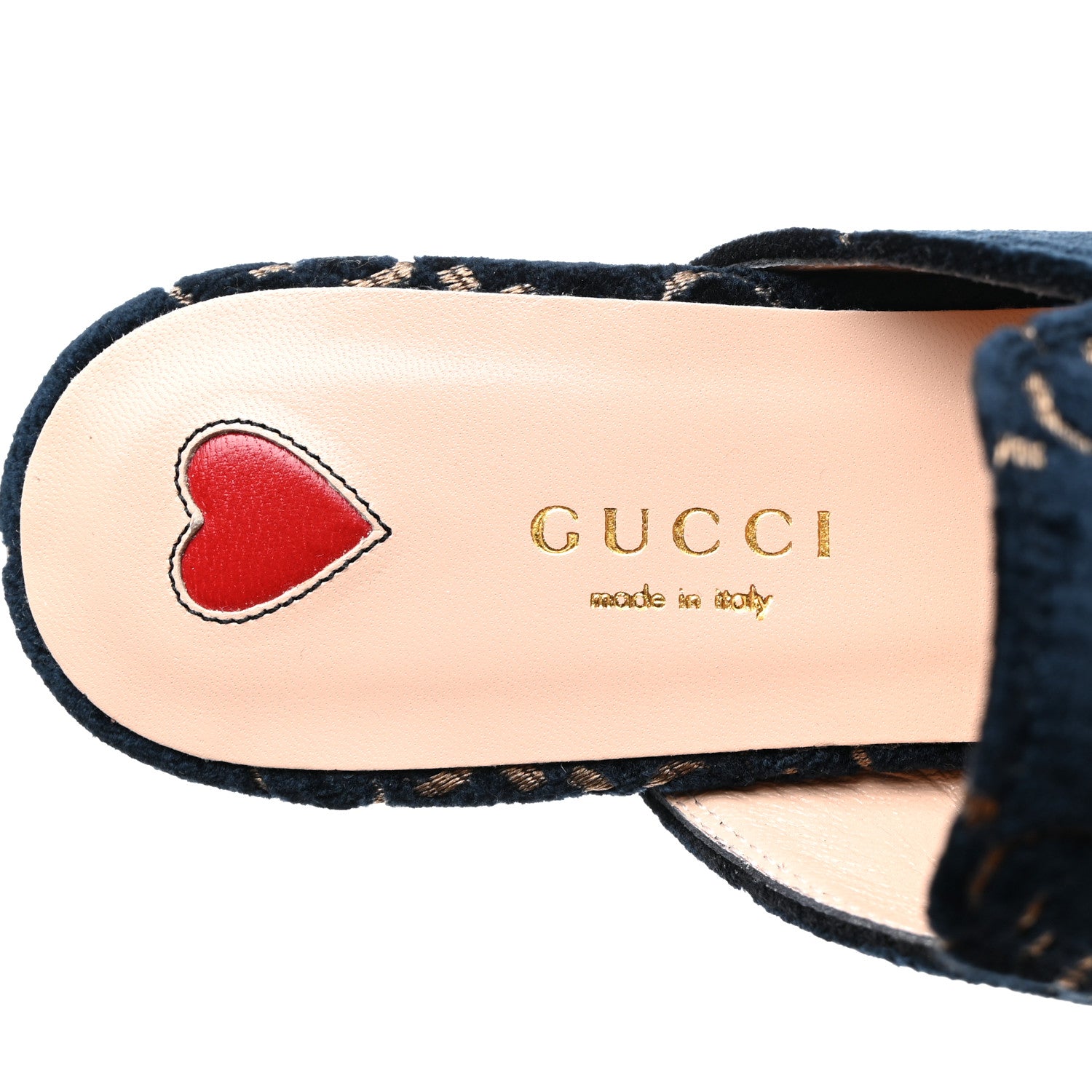 Gucci Velvet GG Monogram Womens Princetown Slippers 35.5 Blue Beige 6 of 9