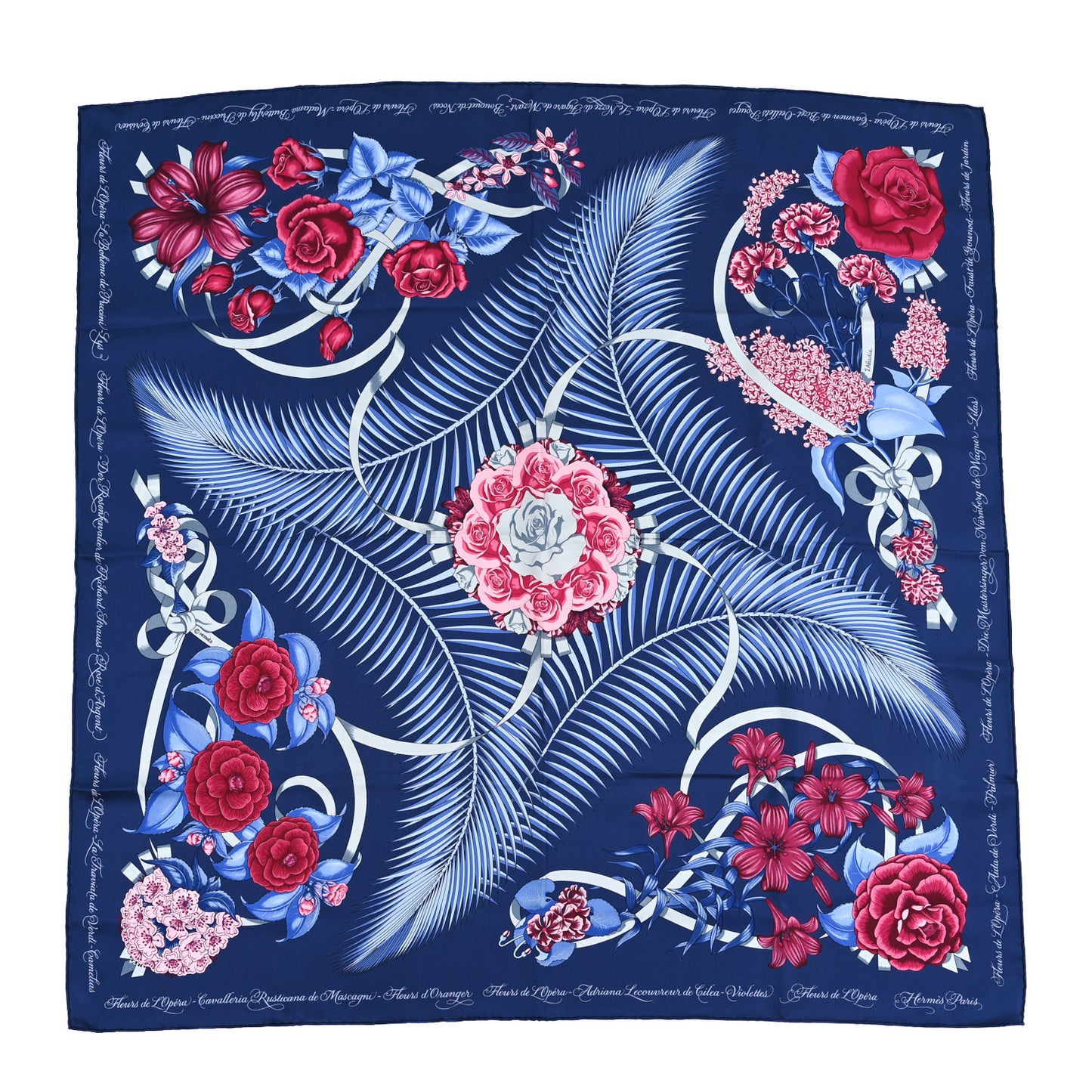 Silk Fleurs De L'Opera Scarf 90