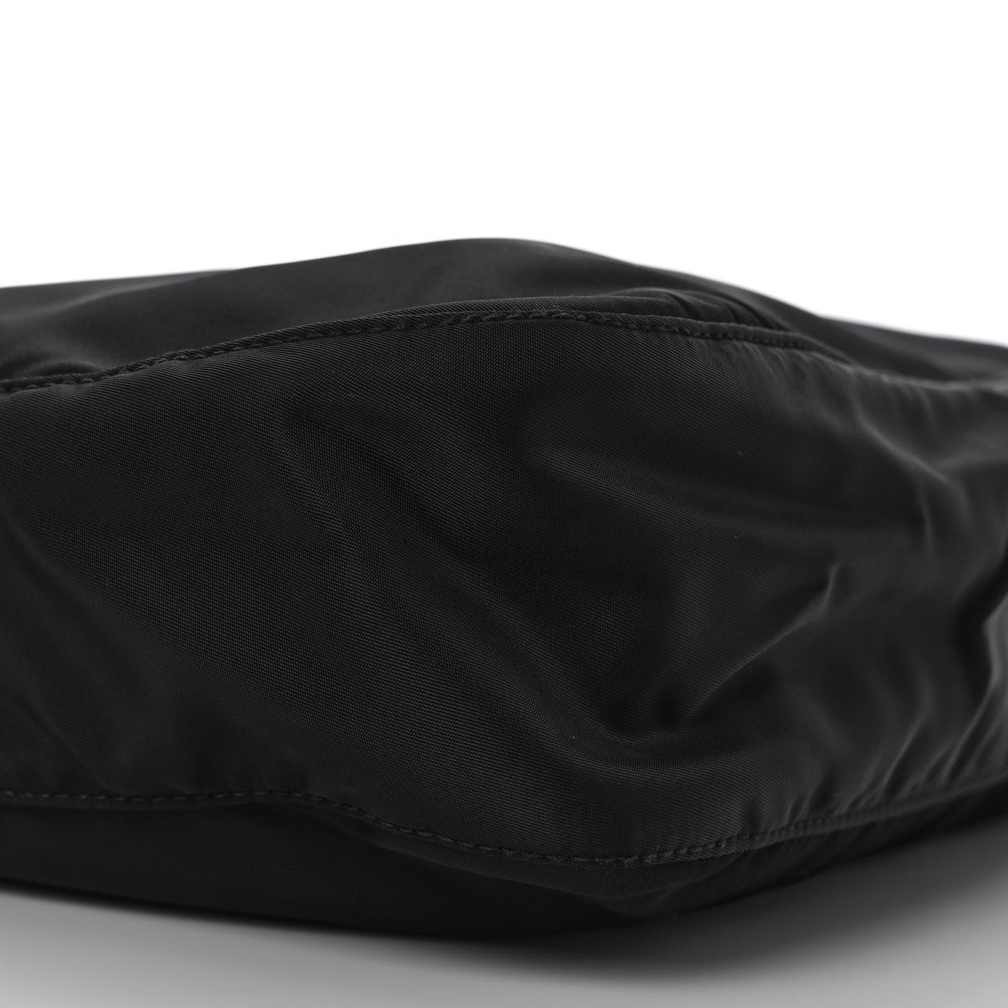 Re-Nylon Vela Saffiano Pocket Double Zip Messenger Bag Black