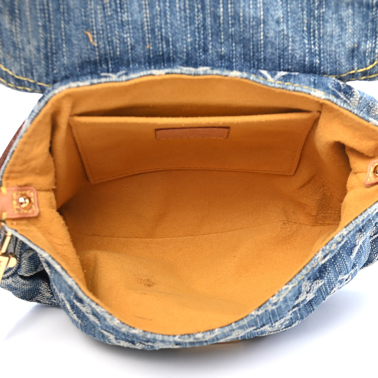 Monogram Denim Mini Pleaty Blue
