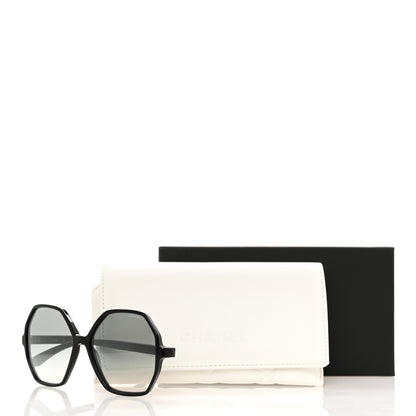 Chanel Acetate Wood Rubber Square Sunglasses S0185 Black 8 of 8