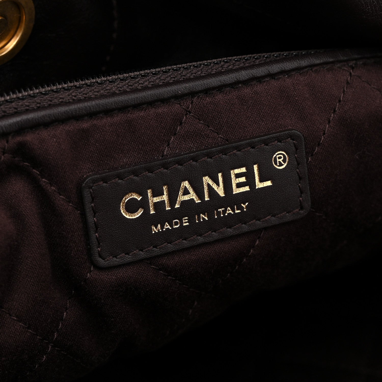 Chanel Shiny Calfskin Quilted Small Chanel 22 Dark Brown 7 of 11