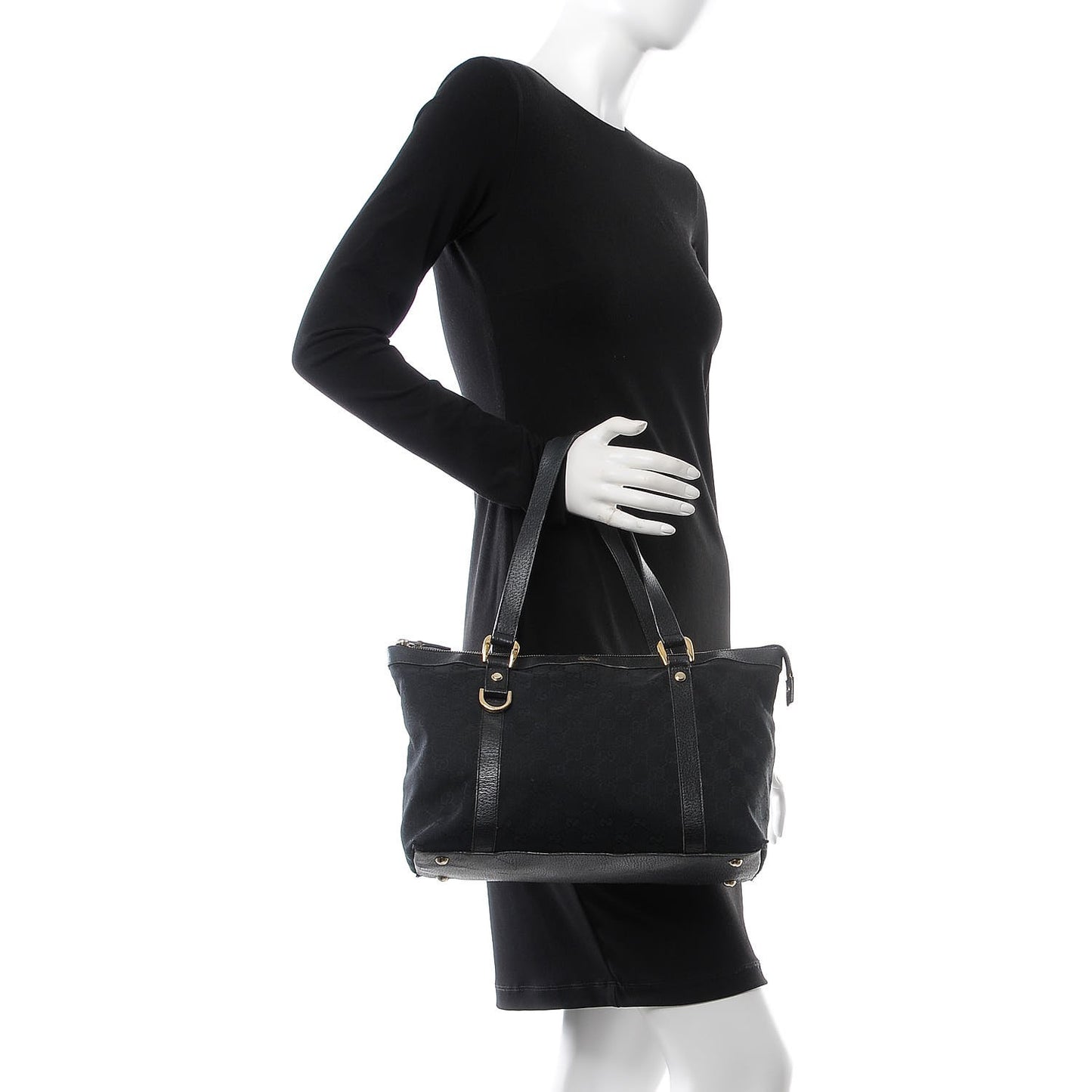Monogram Medium Abbey Tote Black