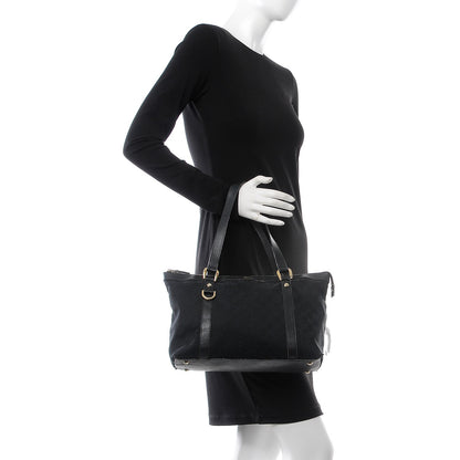 Gucci Monogram Medium Abbey Tote Black 2 of 19