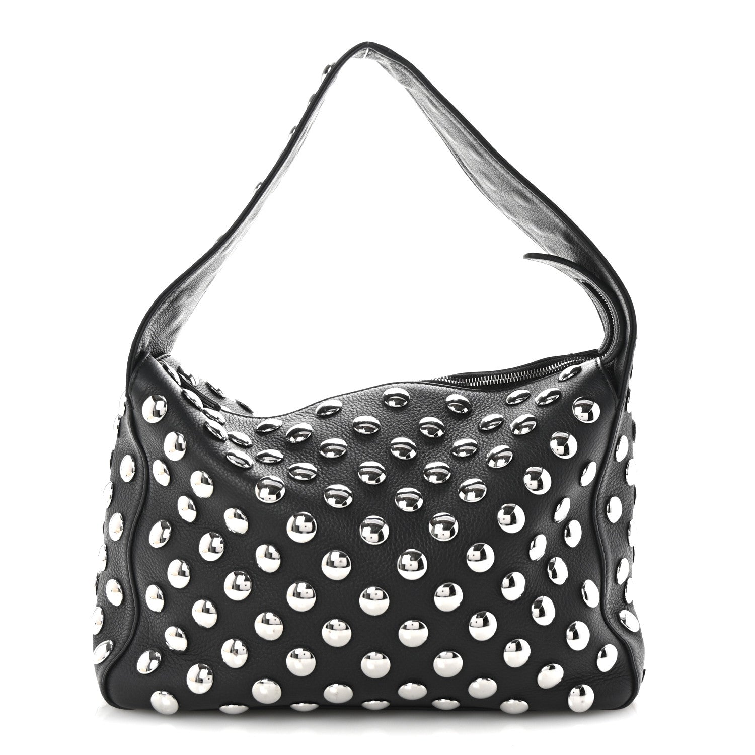 Khaite Pebbled Sport Calfskin Studded Elena Black 1 of 9