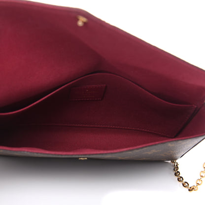 Louis Vuitton Monogram Pochette Felicie Chain Wallet Fuchsia 5 of 15