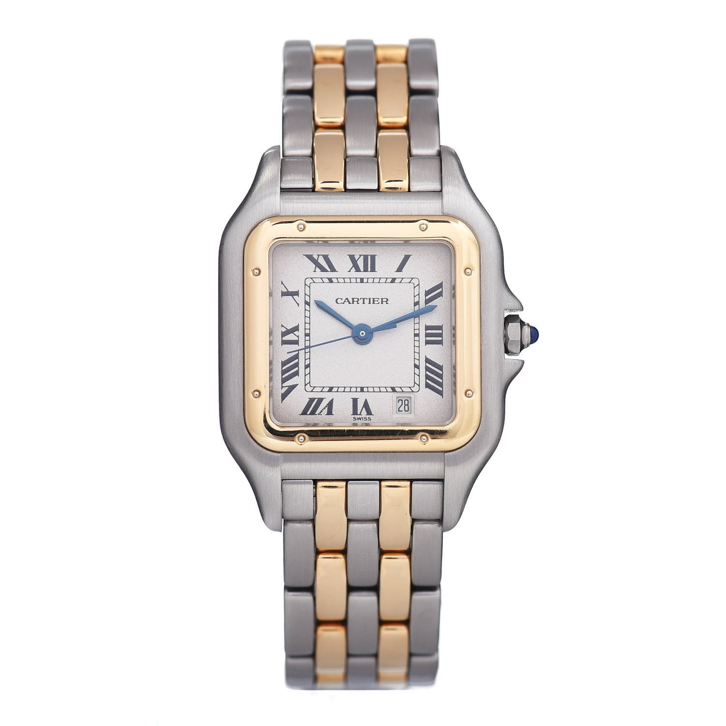 Stainless Steel 18K Yellow Gold 27mm Panthere Quartz Watch