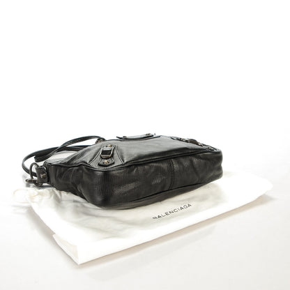 Balenciaga Agneau Classic Hardware Lizard Embossed Hip Black 4 of 7