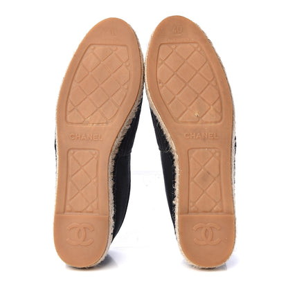 Chanel Fabric Biarritz CC Espadrilles 40 Black 6 of 11