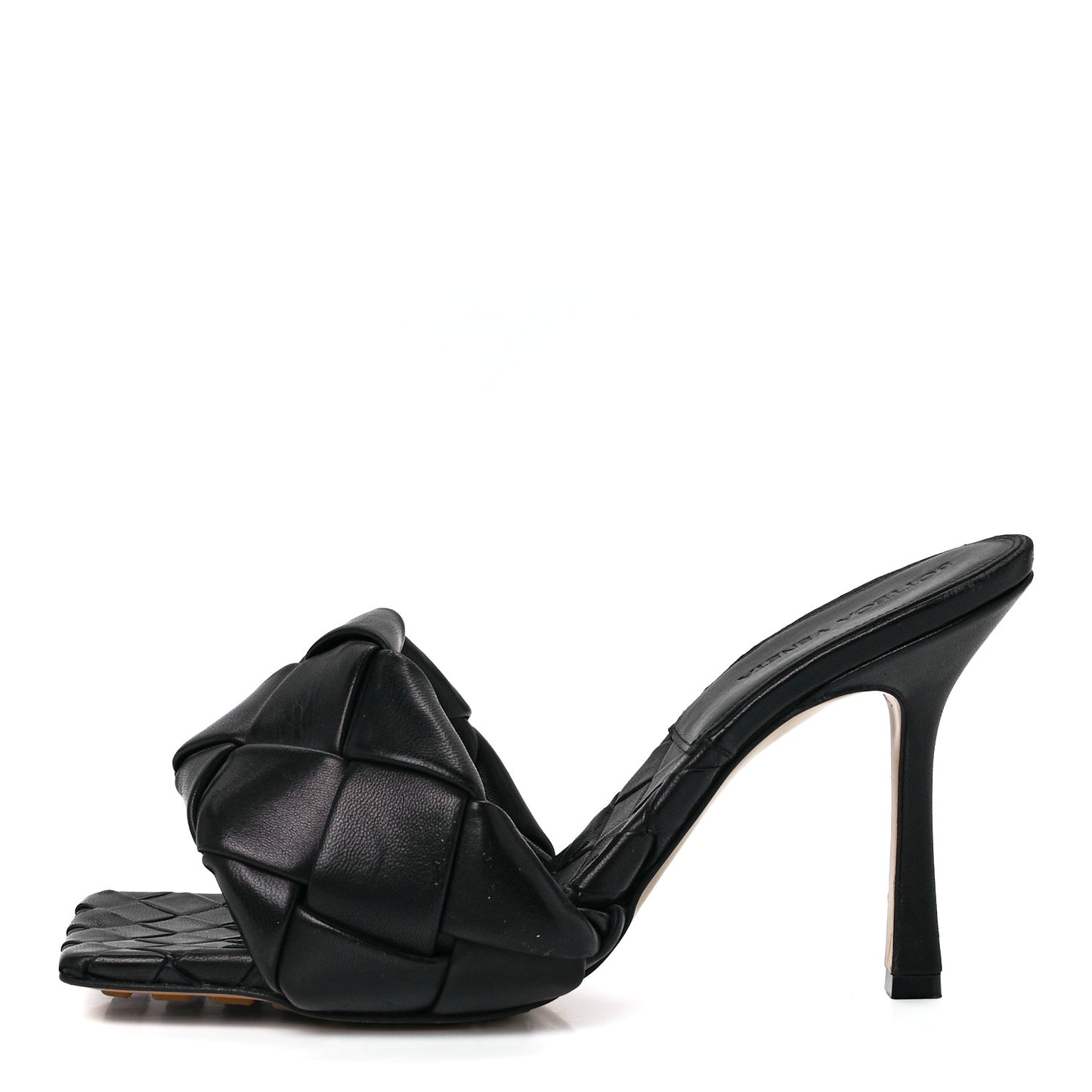Nappa Maxi Intrecciato Lido Mule Sandals 39 Black