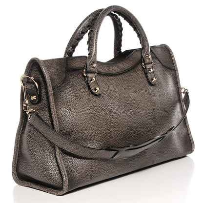 Balenciaga Grained Calfskin Classic Gold Hardware City Ombre Grey Gradient 3 of 14