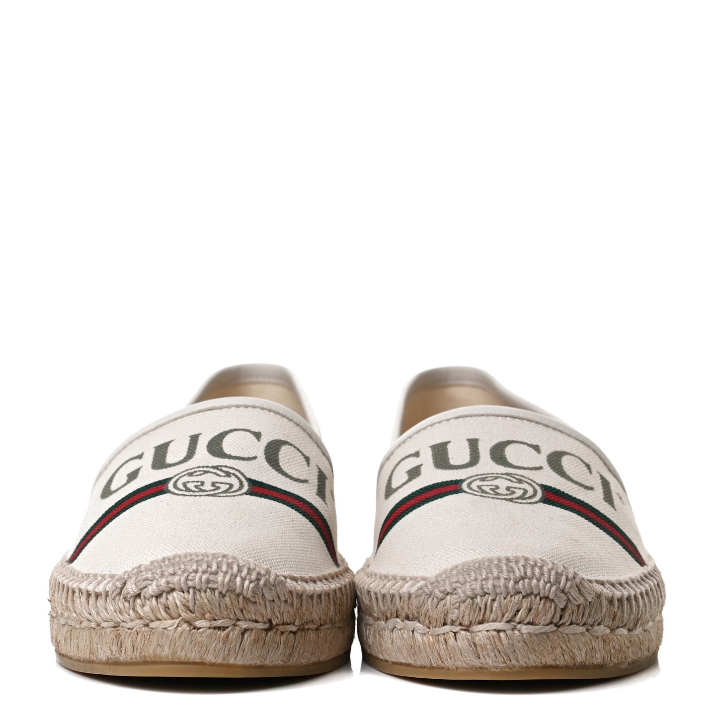 Canvas Logo Espadrilles 37.5 Greggio White