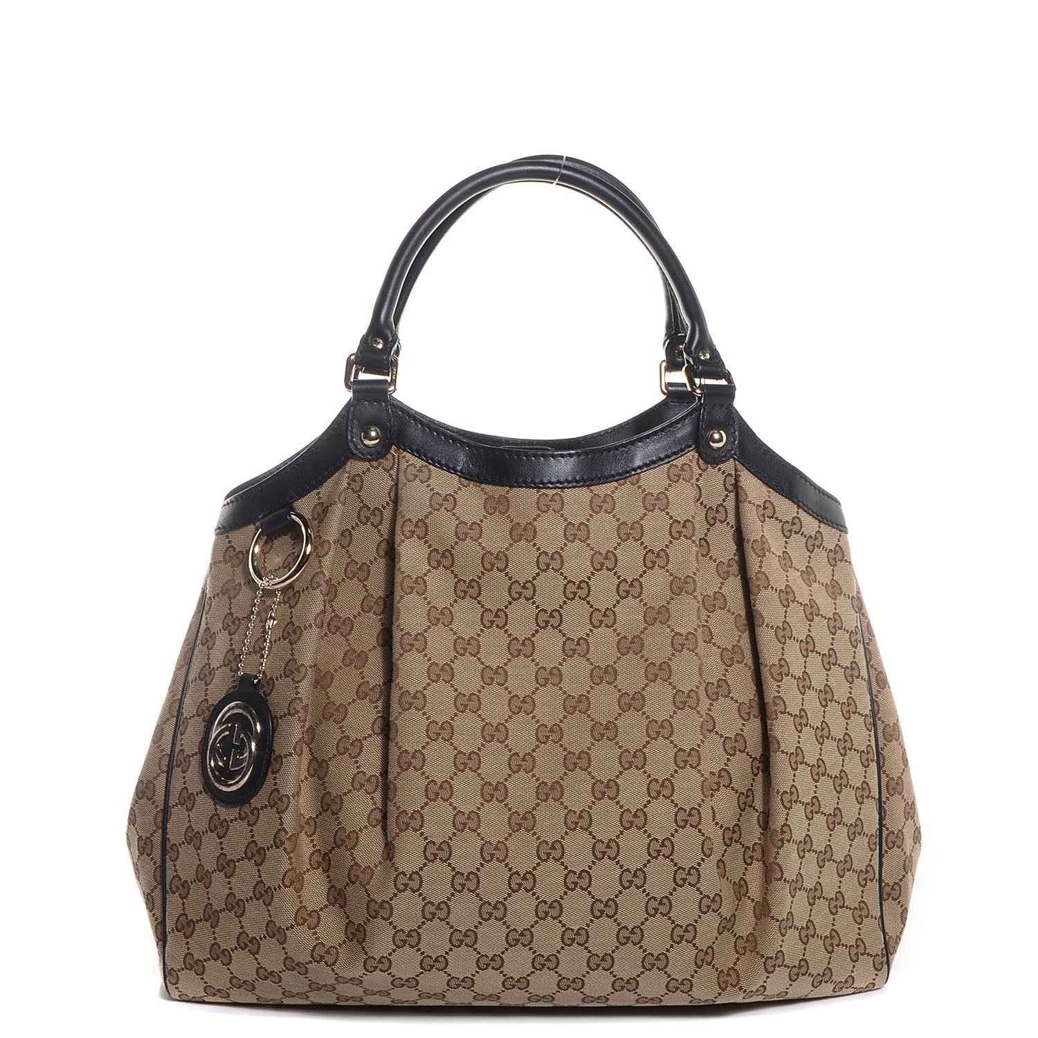 Gucci Monogram Large Sukey Tote Beige Ebony Black 1 of 7