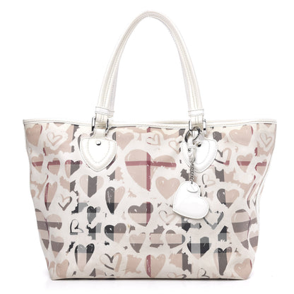 Burberry Nova Check Heart Tote White 1 of 18