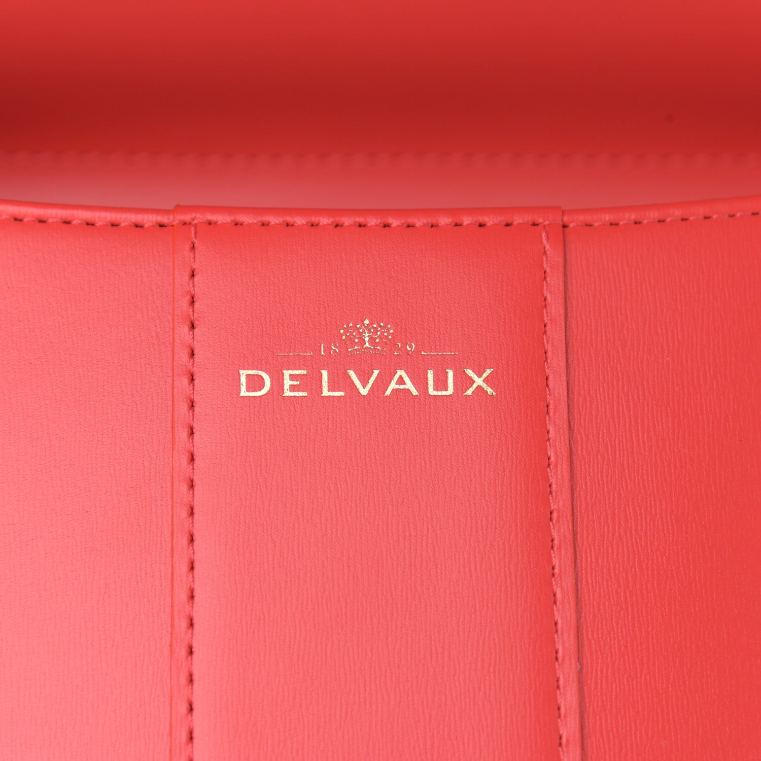 Delvaux Box Calfskin MM Brillant Satchel Red 5 of 11