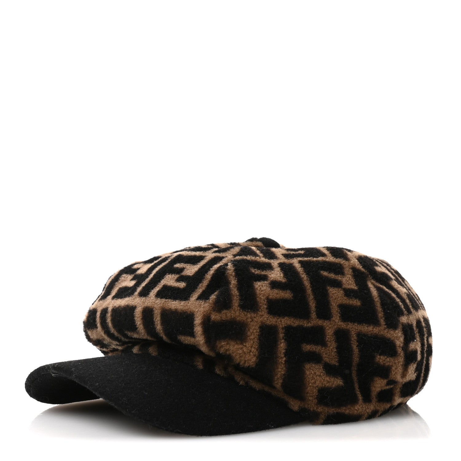 Fendi Sheepskin FF Cap Hat M Tobacco 1 of 10