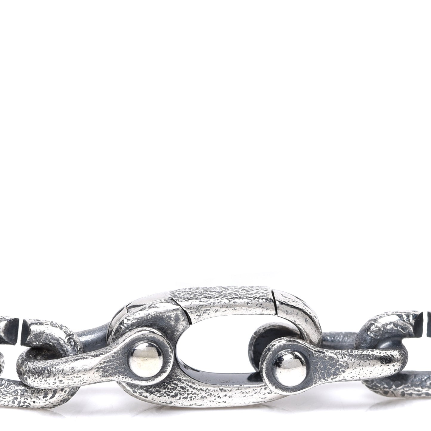 Darkened Sterling Silver 6mm Men's Shipwreck Link Chain Bracelet