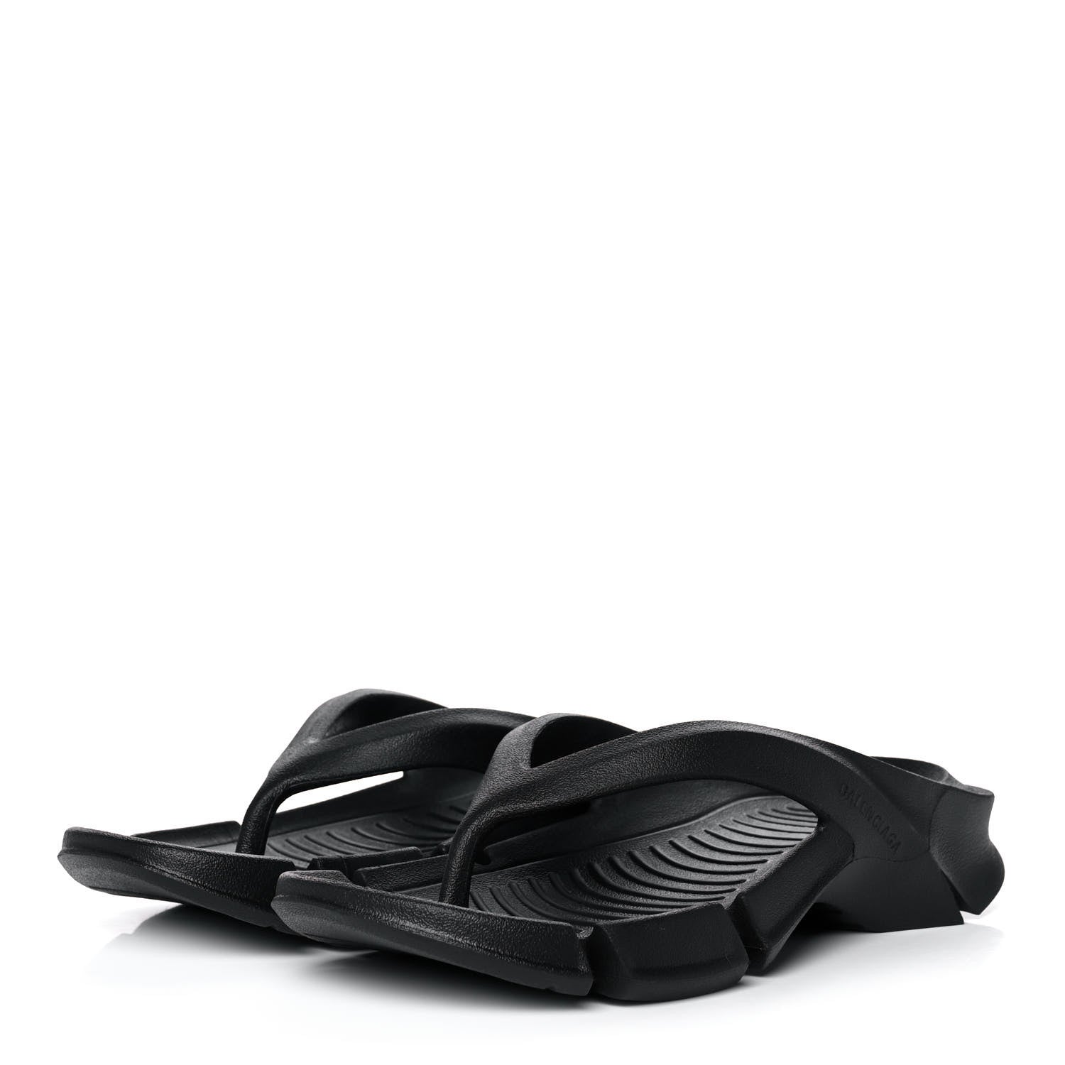 Balenciaga Rubber Womens Mold Thong Sandals 37 Black 3 of 8