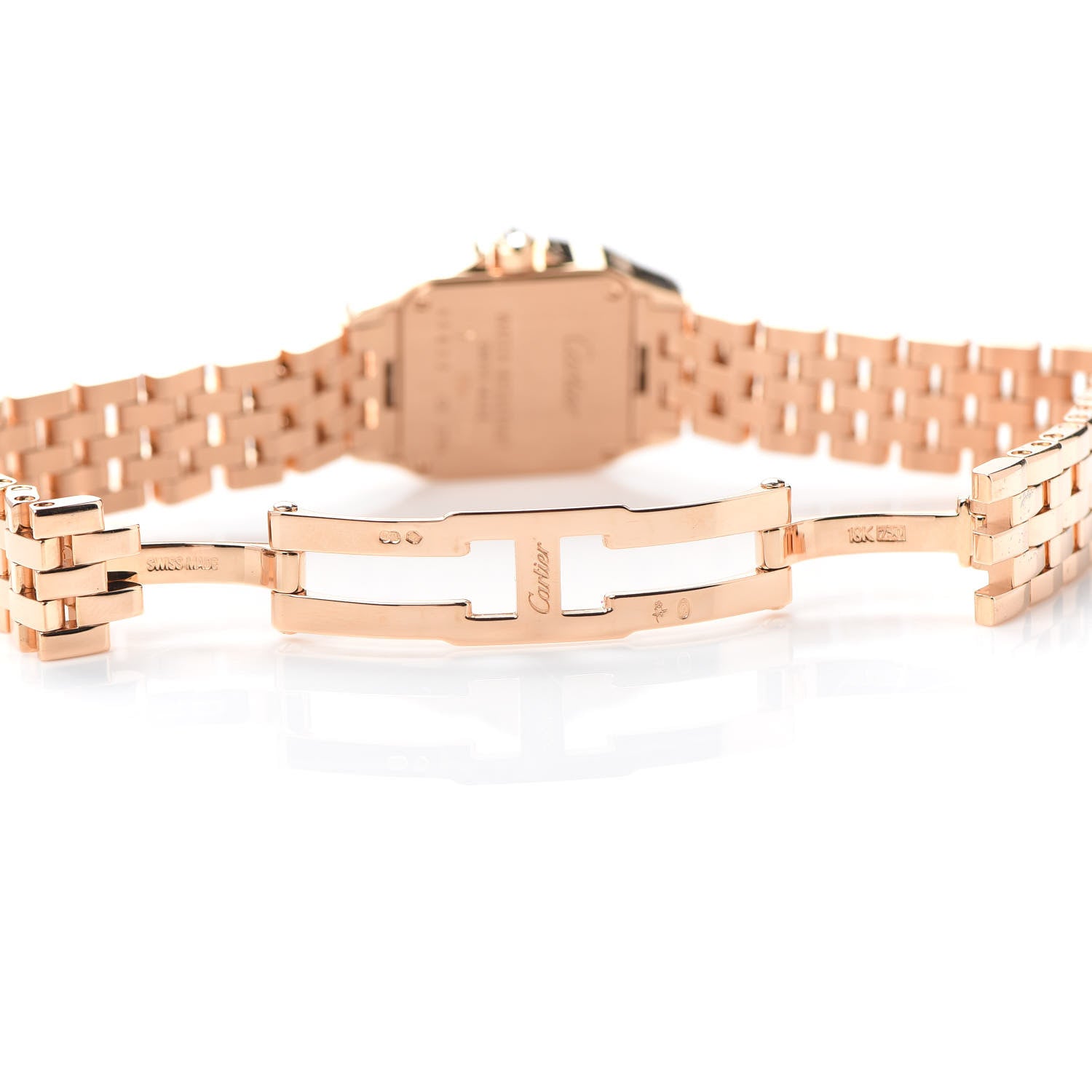Cartier 18K Pink Gold Diamond Bezel 20mm Santos Demoiselle Quartz Watch 5 of 7