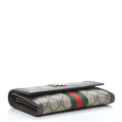 Gucci GG Supreme Monogram Web Ophidia Continental Wallet Brown 4 of 8