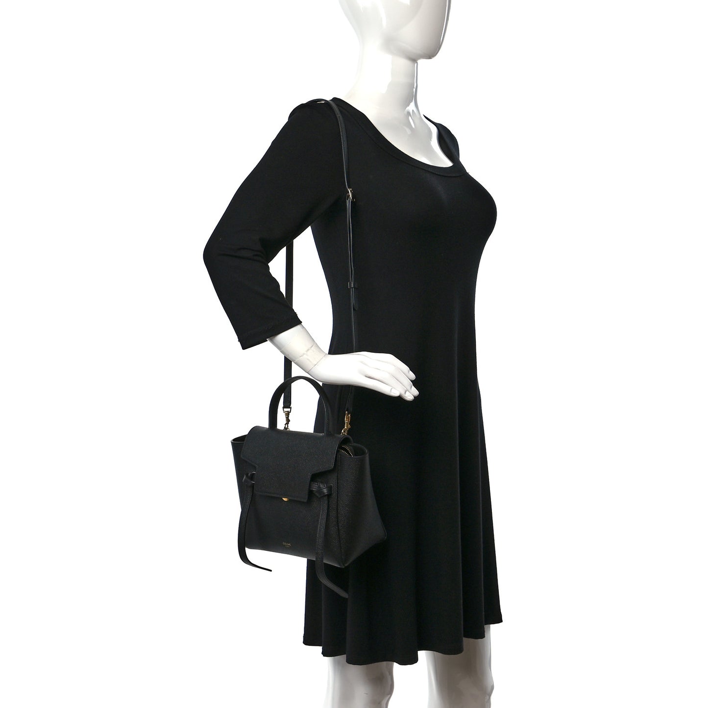 Grained Calfskin Nano Belt Bag Black